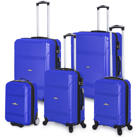 مجموعة حقائب سفر مكونة من 5 قطع  - أزرق
