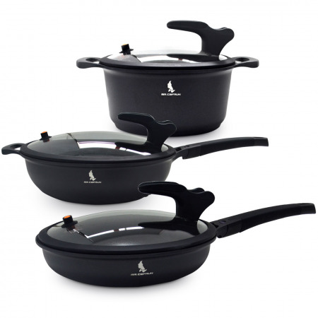 Black Knight Low Pressure Cookware Set 
