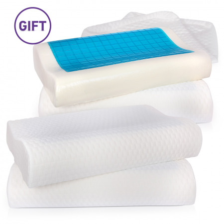 Coolgel Memory Foam King Pillow - Buy 2 Get 2