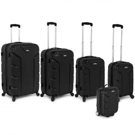 Flash 5pcs Luggage Set Black