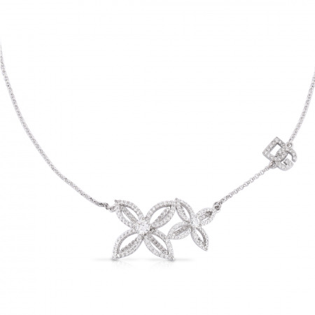 Silver Luckey Clover Necklace
