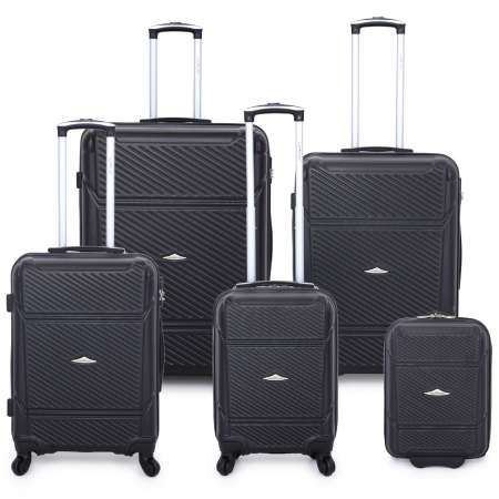 5 PC Jagger Luggage Set - Black