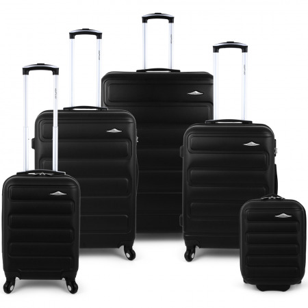 Bubble 5 Piece Luggage Set - Black