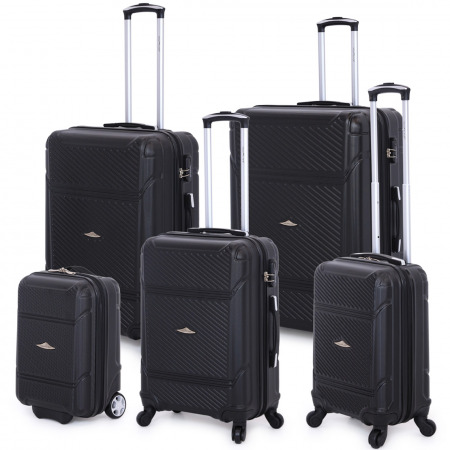 5 PC Jagger Luggage Set - Black