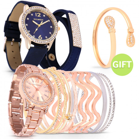 Majestic Set of 2 Timepieces & Gift