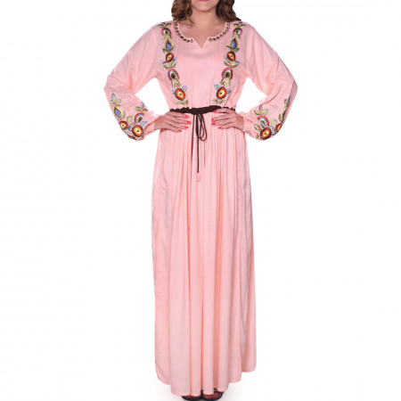 Areej Pink Emroidered Dress