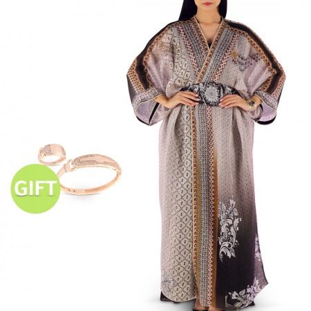 Balqis Black Bisht with Dress and Gift