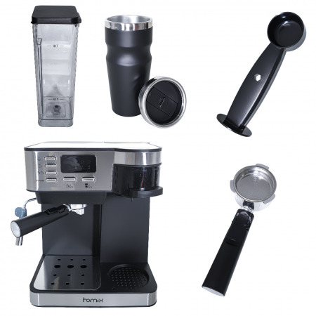1.2L Cappuccino & Espresso Machine with Drip - Black