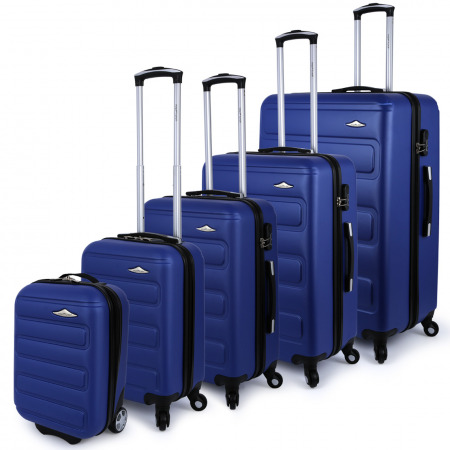 مجموعة حقائب سفر مكونة من 5 قطع - أزرق