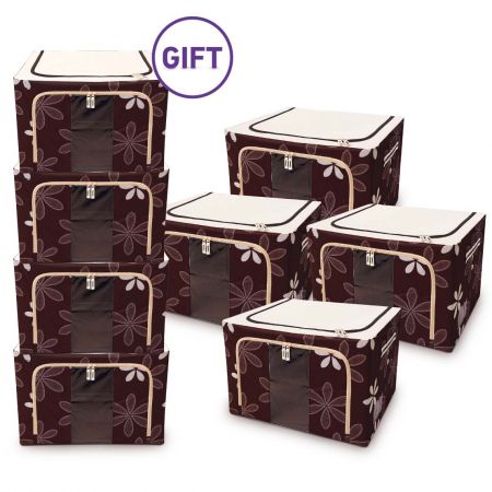 66L Living Box Storage Brown - Buy 4 Get 4 FREE