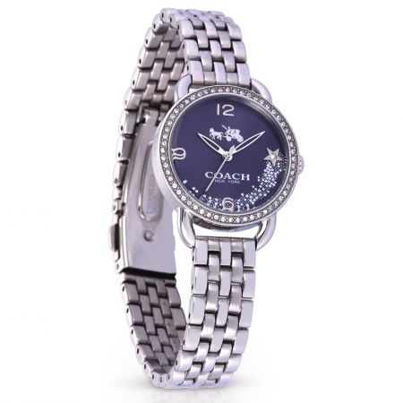 Silver Blue Dial Glitz Bezel  Watch