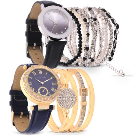 Luxury Watch Collection Set of 2 - Blue & Black
