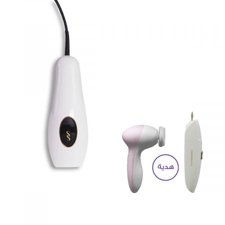 جهاز بيور فيت لإزالة الشعر بتقنية الومضات الضوئية أبيض - مع هدايا