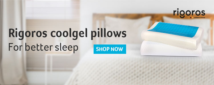 A better sleep with Rigoros cool gel pillow