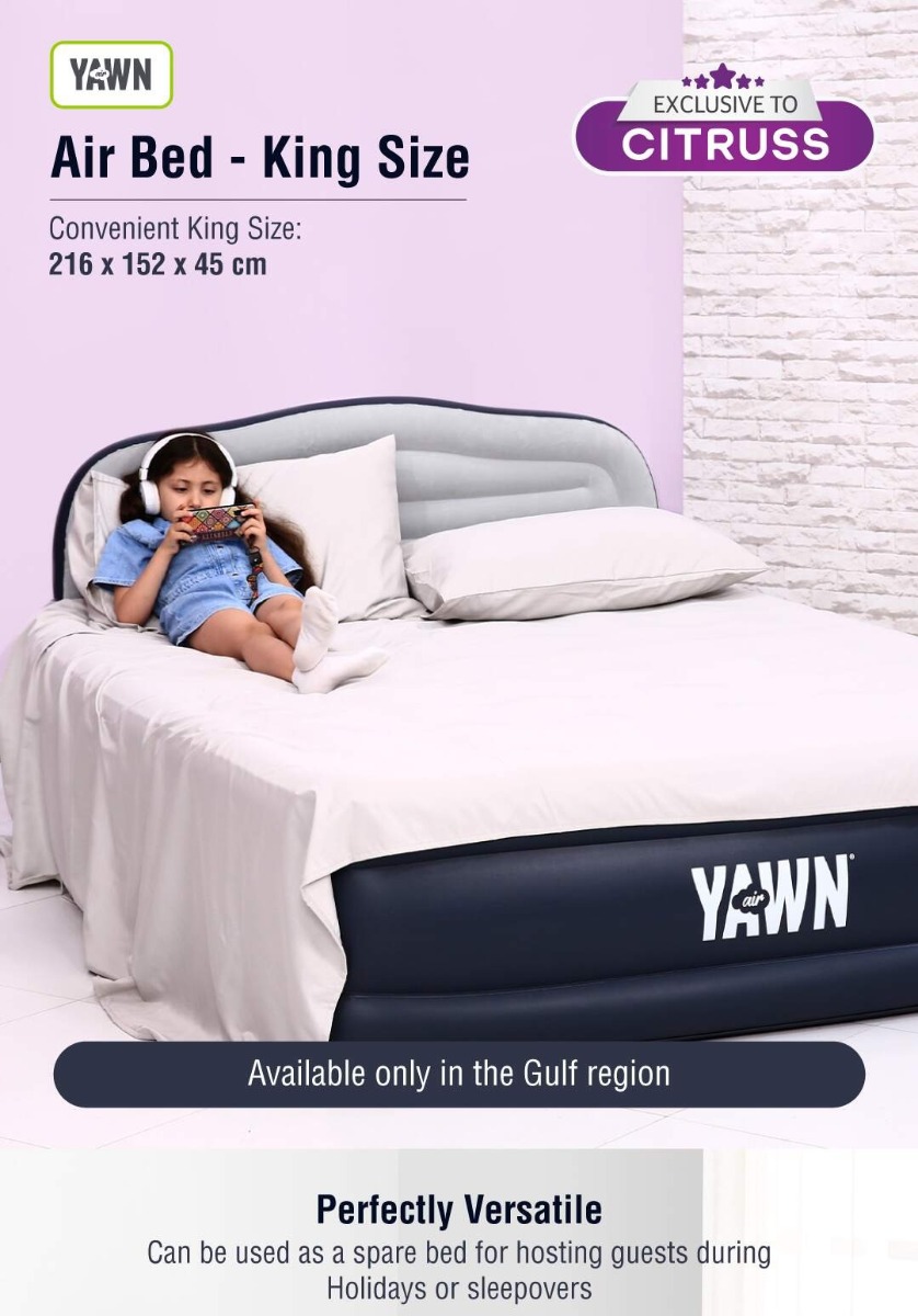 Yawn Air Airbed King Size, Inflatable Bed King