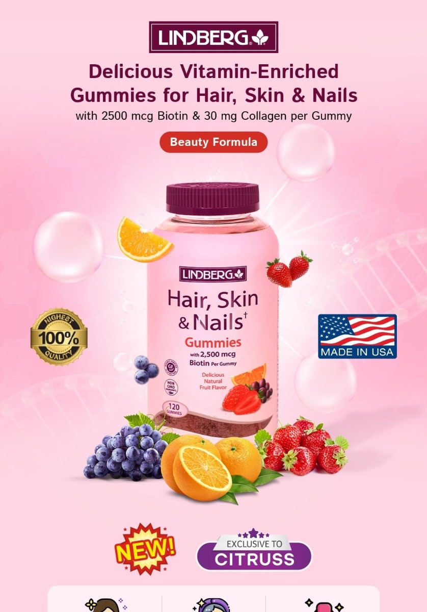 Lindberg Hair, Skin & Nails Vitamins | CITRUSS | Citruss